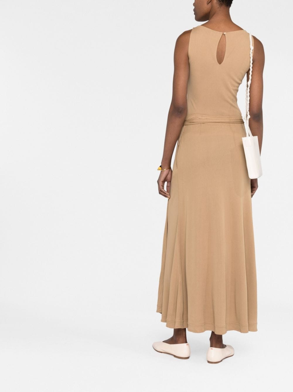 Shop Totême Tied-waist Maxi Skirt In Brown