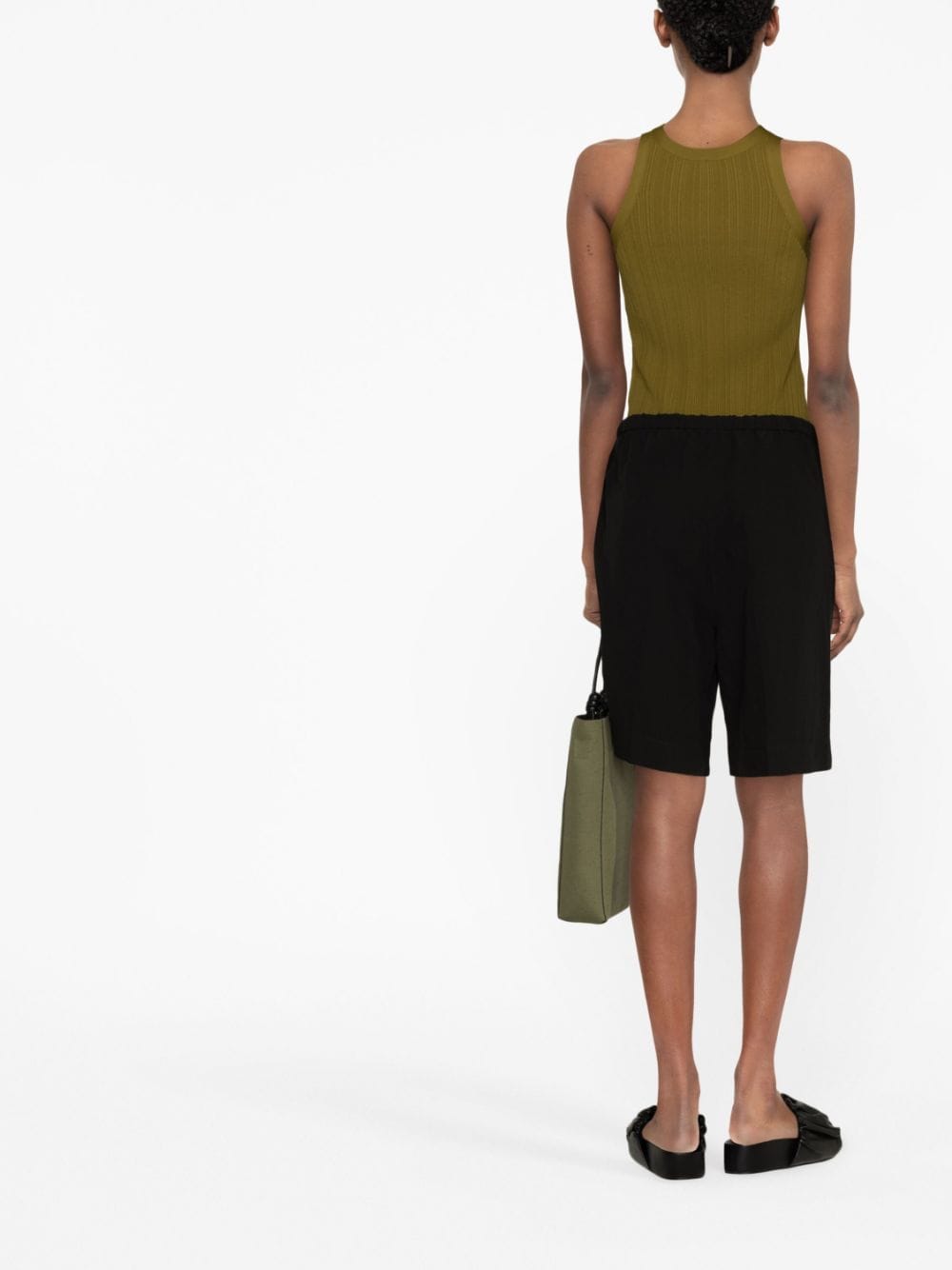 Shop Totême Drawstring-waist Shorts In Black