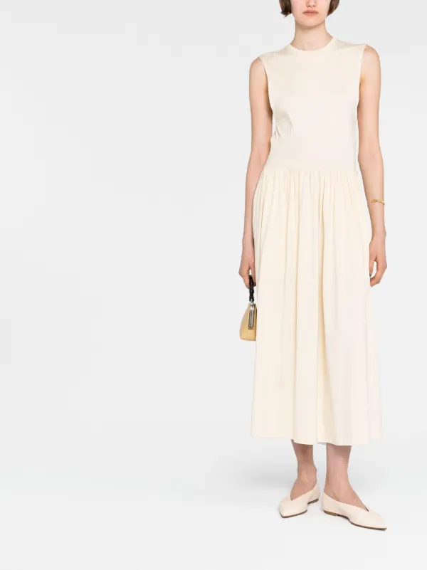 ワンピース Toteme Long flared dress TOTEME Sleeveless Flared Midi Dress | Yellow | FARFETCH