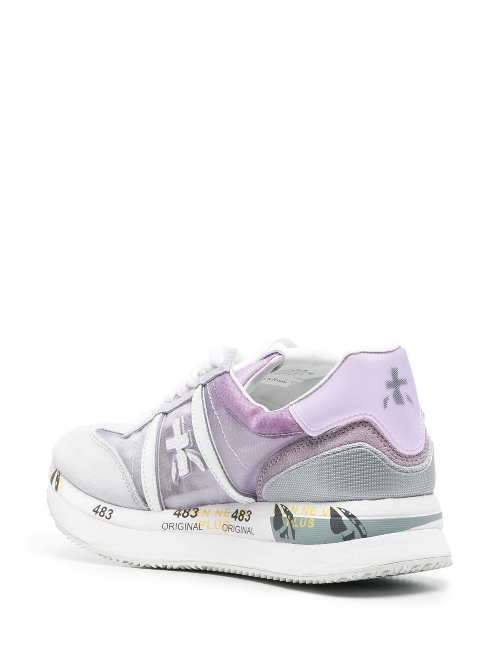 Shop Premiata Conny Lace-up Sneakers In Purple