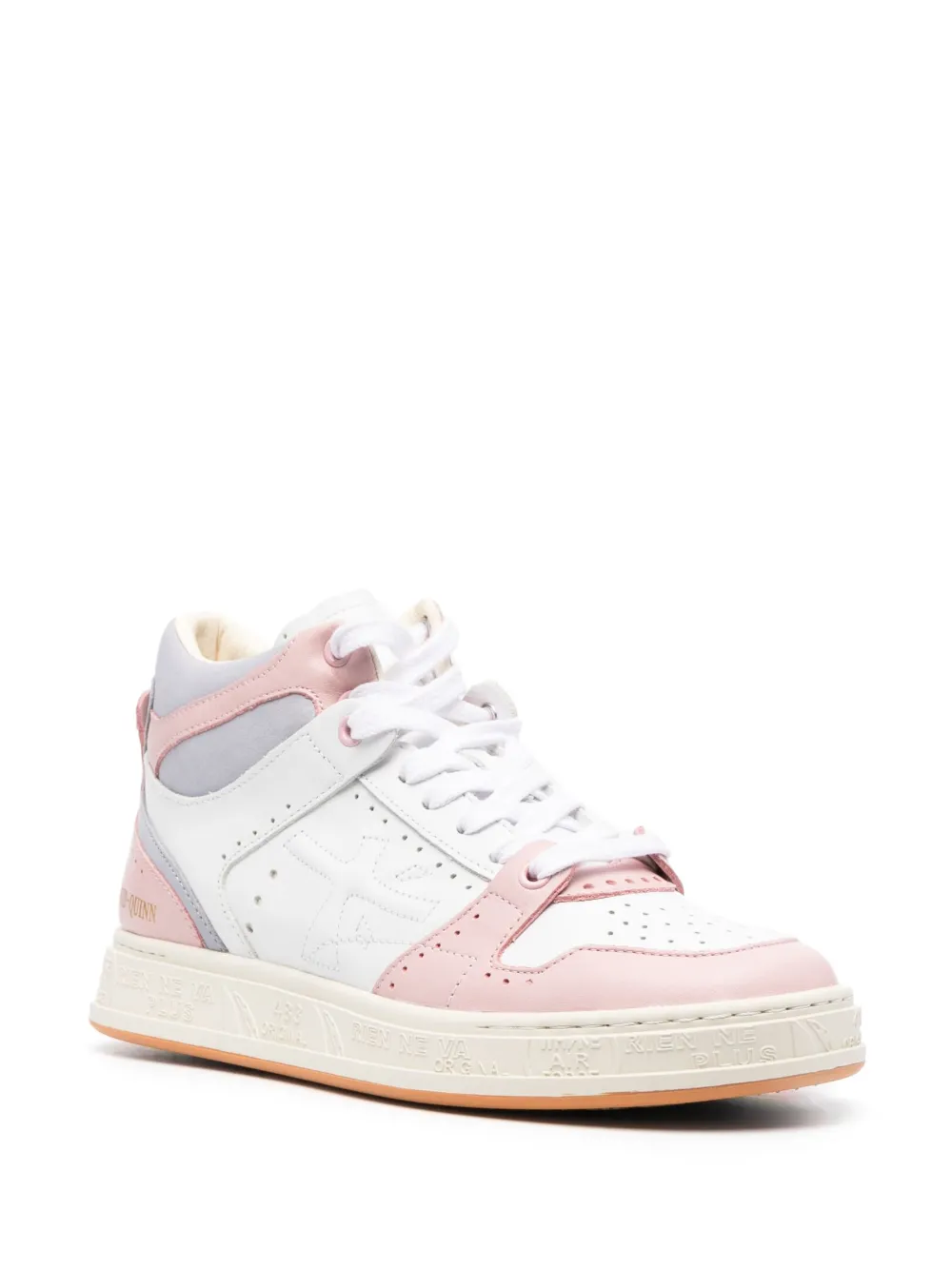 Shop Premiata Mid-quinn High-top Sneakers In White