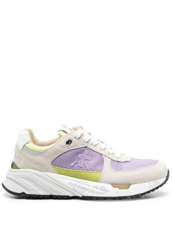 Premiata colour-block Chunky Sneakers Purple FARFETCH IN