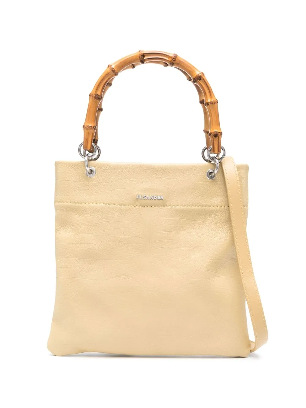 

Jil Sander bamboo-handle leather tote bag - Neutrals