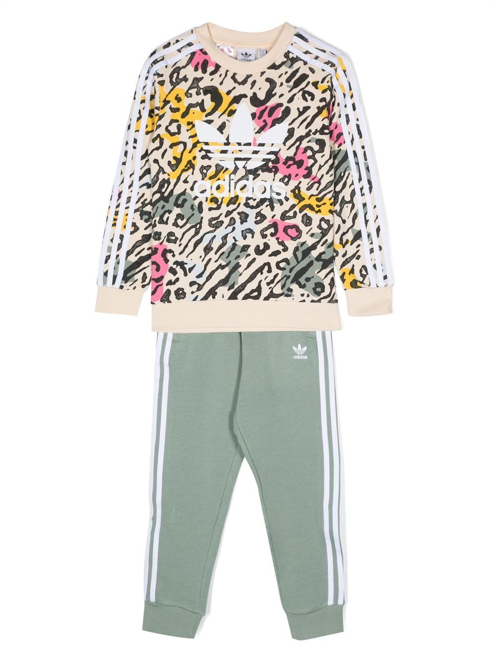 Adidas Kids leopard-print Tracksuit -