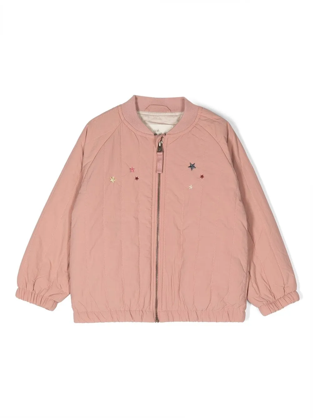 

Konges Sløjd embroidered padded zip-up bomber jacket - Pink