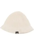 GCDS ribbed knit bucket hat - Neutrals