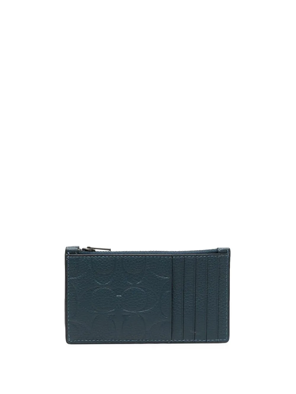 

Coach embossed-monogram leather wallet - Blue