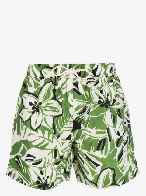 Palm Angels shorts de playa con cordones y estampado floral