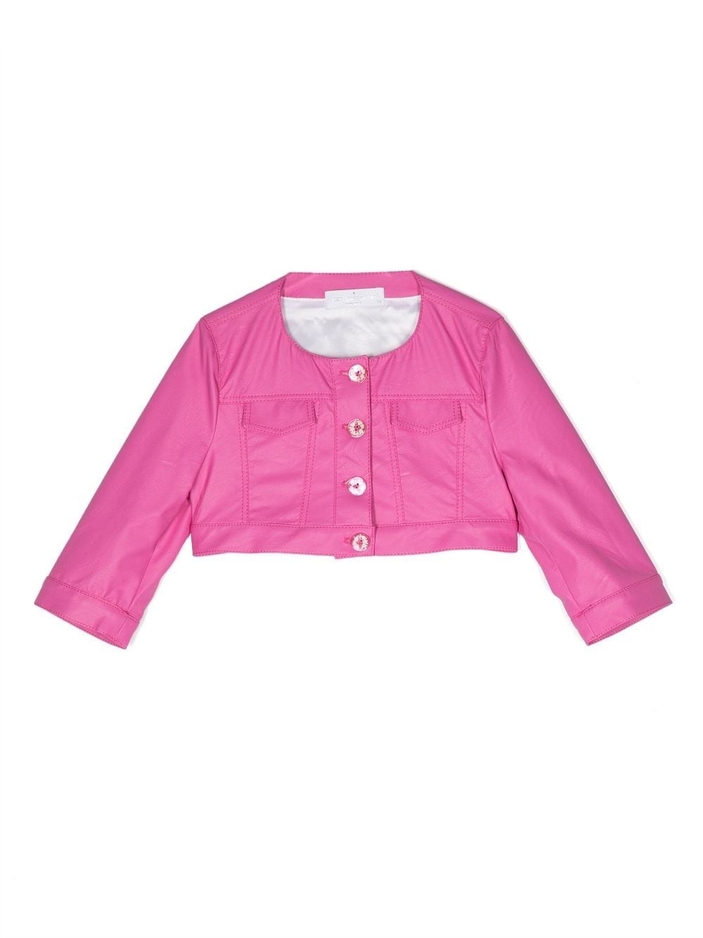 COLORICHIARI CROPPED SCOOP-NECK JACKET