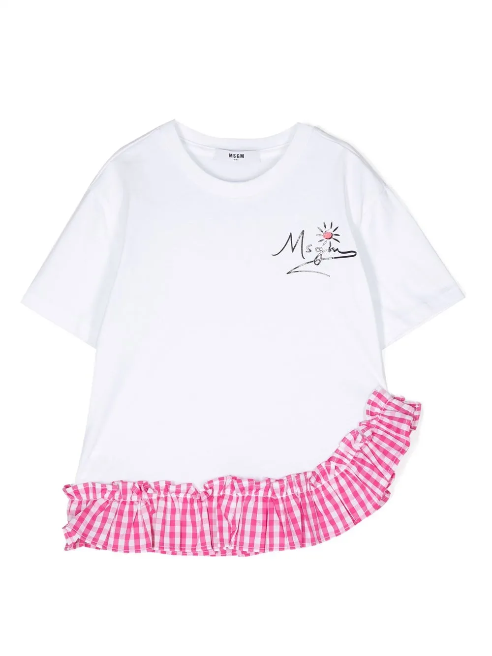 

MSGM Kids chest logo-print detail T-shirt - White