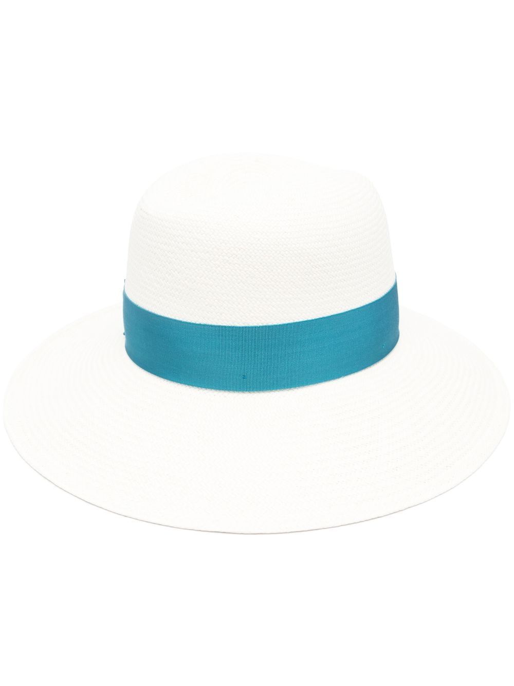 

Borsalino wide-brim straw hat - White