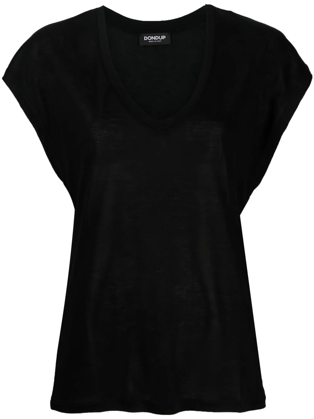 

DONDUP scoop-neck short sleeve top - Black