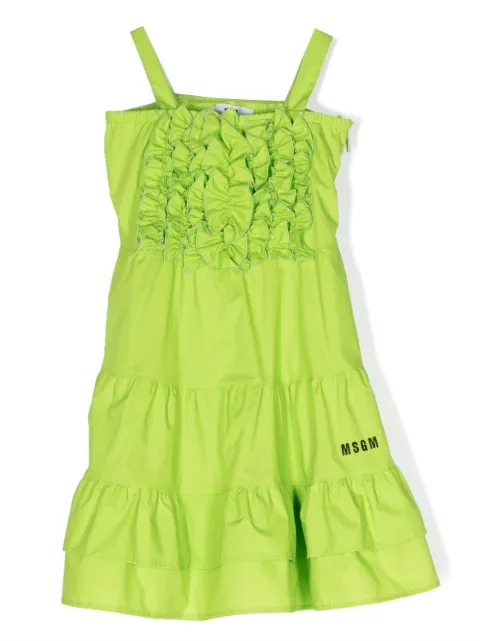 MSGM Kids vestido con detalle de volantes