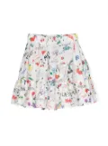 MSGM Kids graphic-print ruffled skirt - White