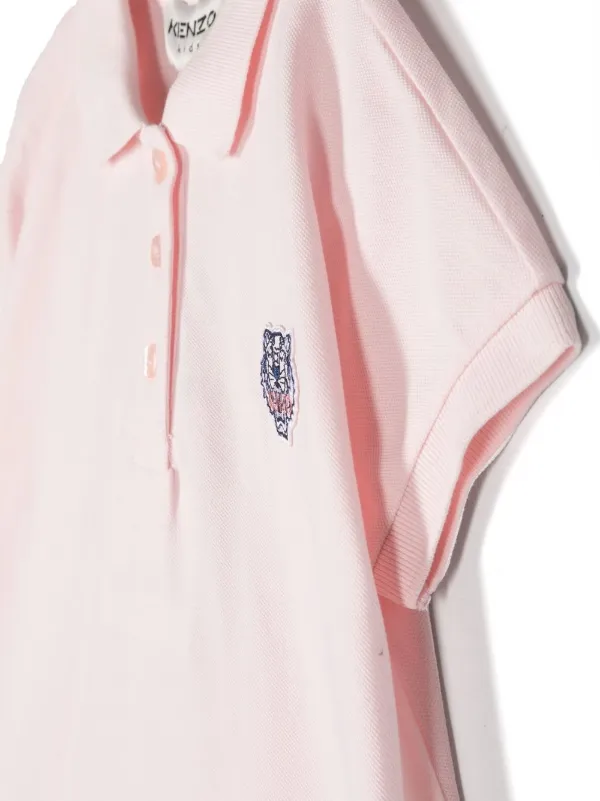 Kenzo Kids embroidered logo Polo Dress Farfetch