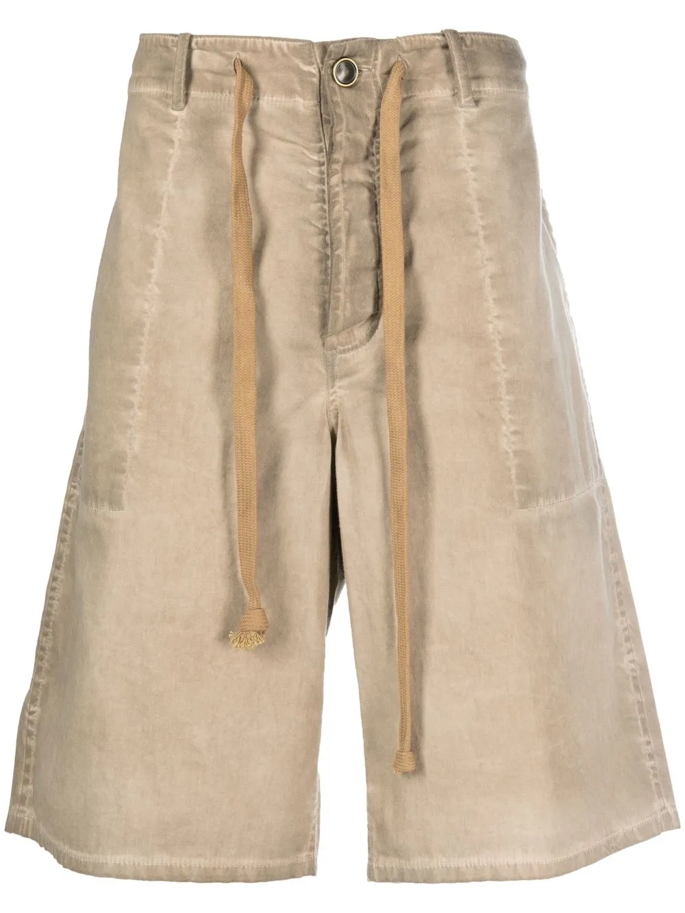 

Uma Wang drawstring-waist detail shorts - Neutrals