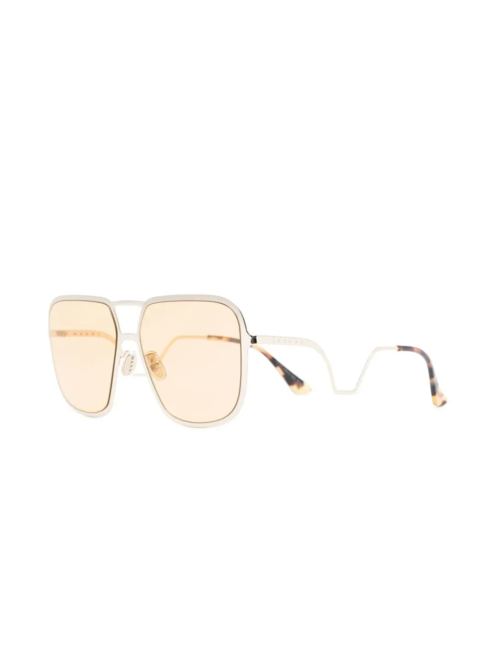 Marni Eyewear Zonnebril met vierkant montuur - Goud