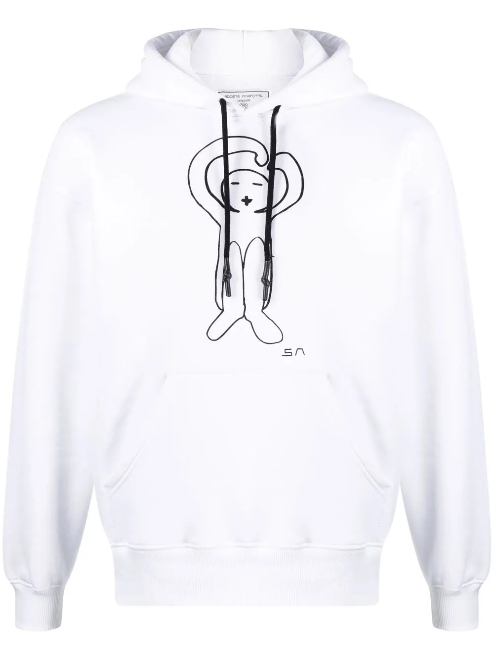 

Société Anonyme graphic-print drawstring hoodie - White