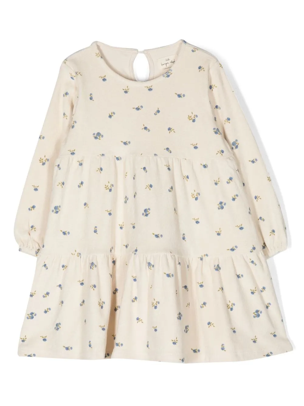 

Konges Sløjd floral-print long-sleeved flared dress - Neutrals