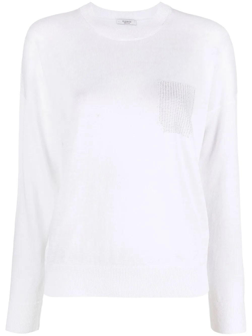 

Peserico long-sleeve knitted top - White