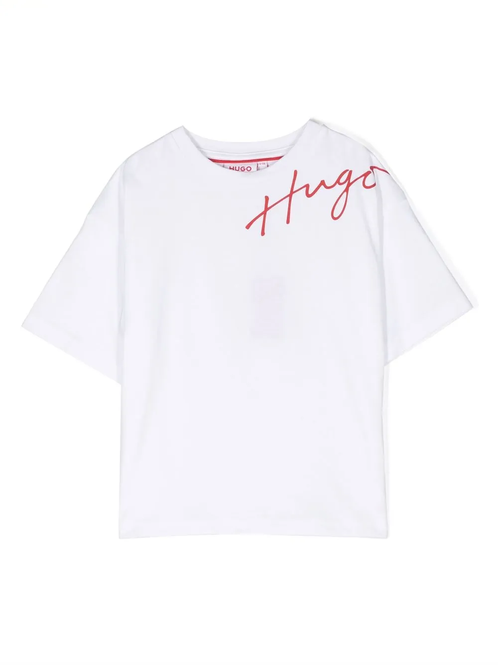 

HUGO KIDS chest logo-print detail T-shirt - White