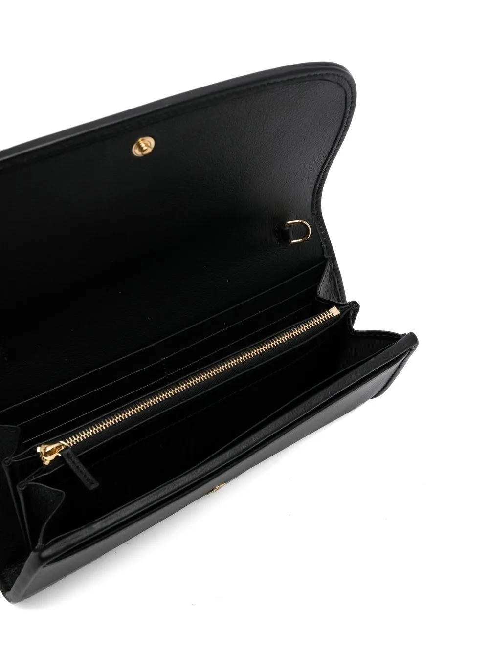 Gucci Logo-plaque Leather Wallet In Black