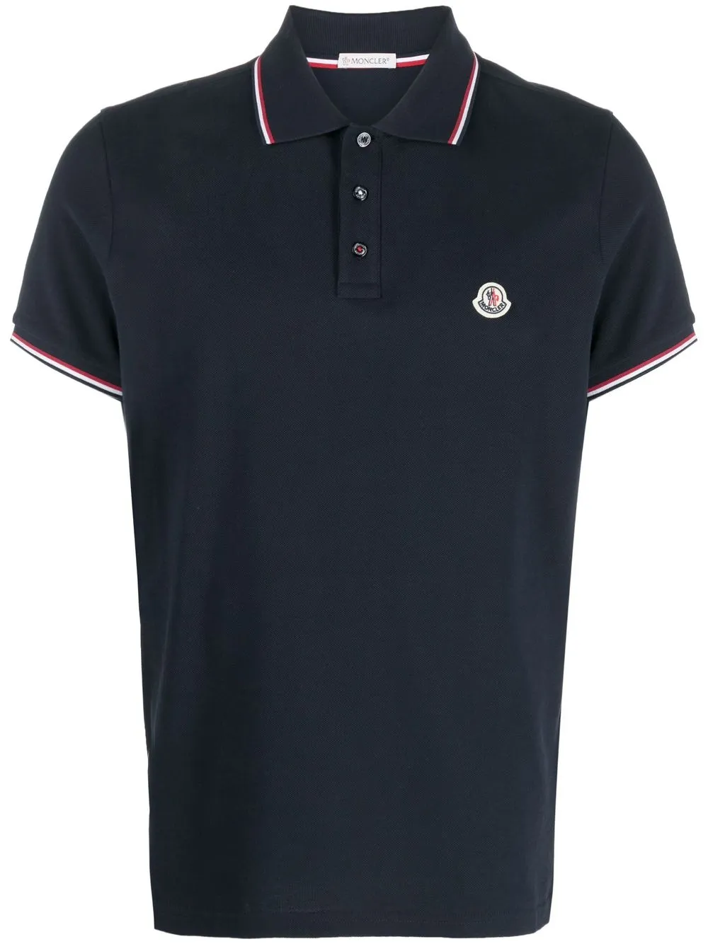 

Moncler logo-collar polo shirt - Blue