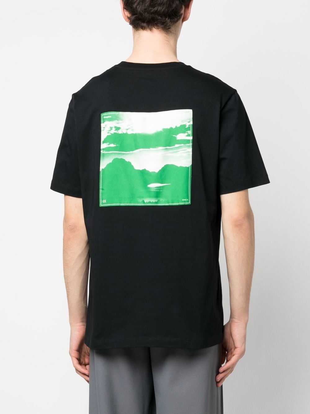 Shop Oamc Photograph-print Short-sleeved T-shirt In Schwarz