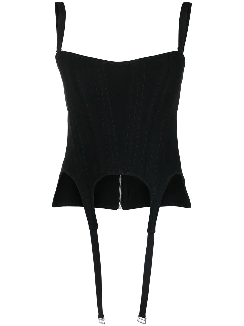 

Dion Lee ribbed corset tank top - Black