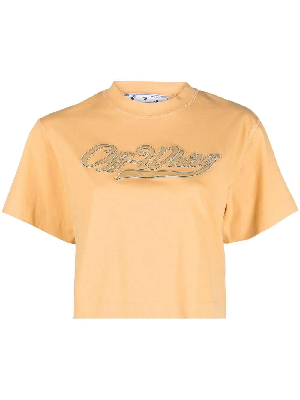

Off-White playera corta con logo bordado - Naranja