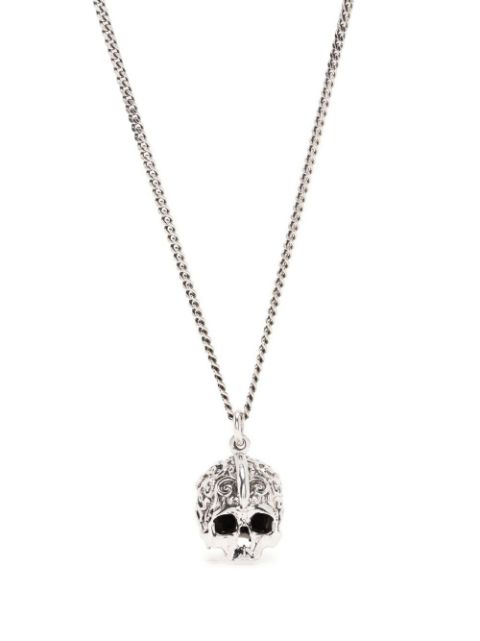 Emanuele Bicocchi Arabesque skull pendant necklace