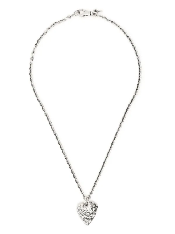 Emanuele Bicocchi Arabesque ハート ネックレス Emanuele Bicocchi Arabesque ハートペンダント L | シルバートーン