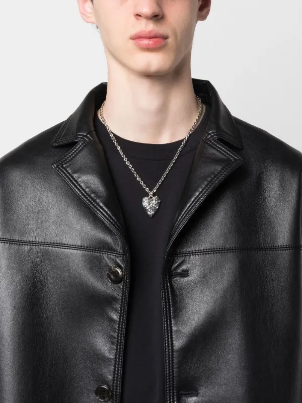 Emanuele Bicocchi Arabesque ハートペンダント L | シルバートーン