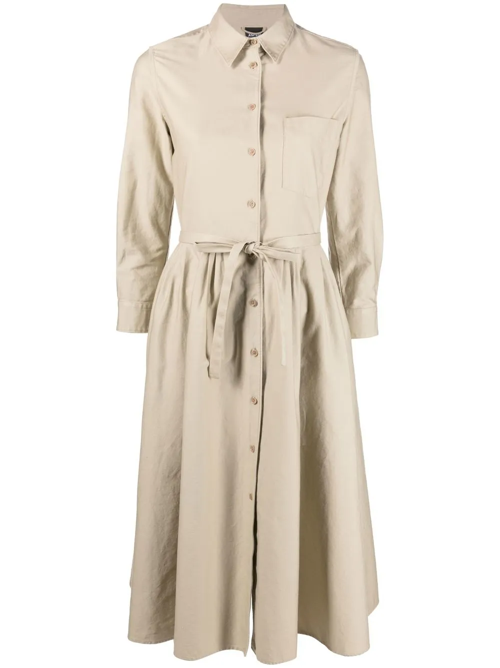 

ASPESI belted shirt dress - Neutrals