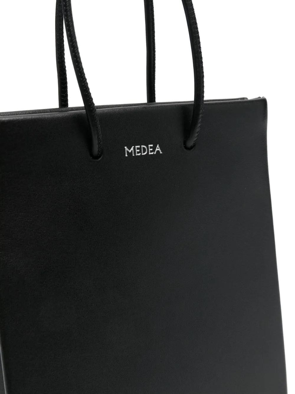 Shop Medea Mini Leather Shopping Tote In Black