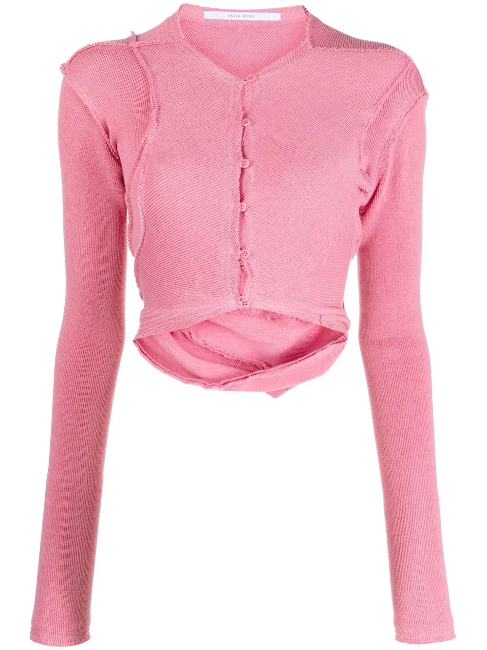 

Talia Byre panelled cropped cardigan - Pink