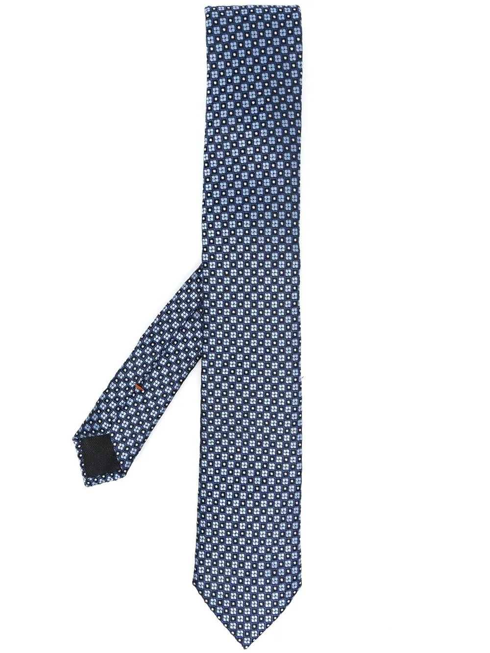 

Zegna embroidered silk tie - Blue