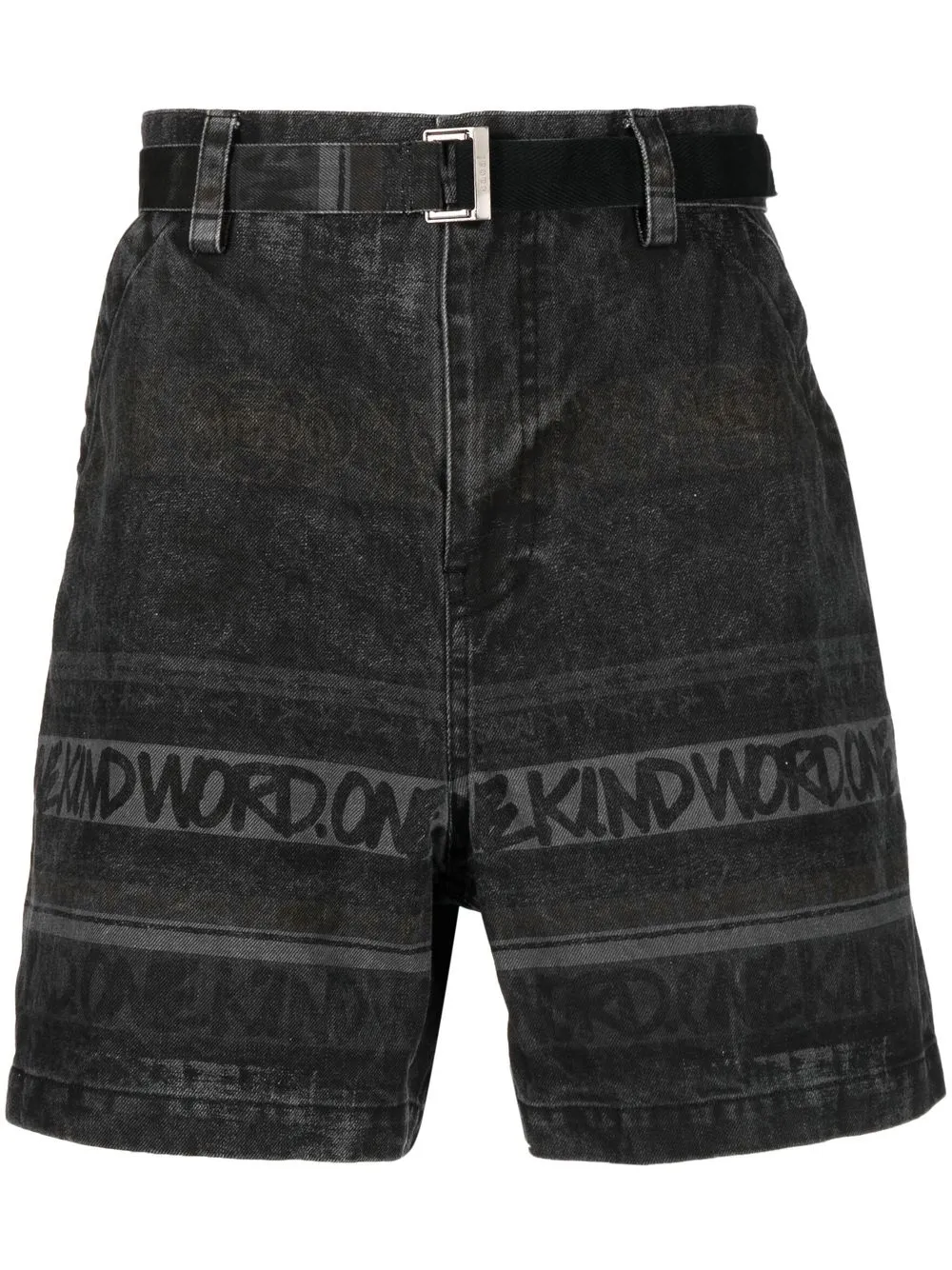 

sacai x Eric Haze denim shorts - Black