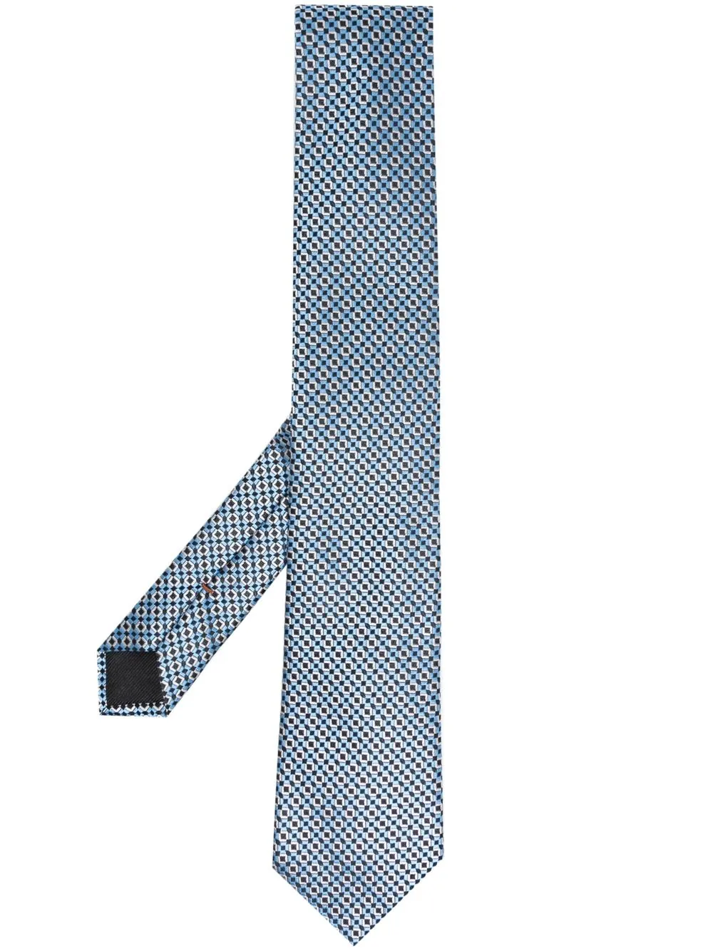 

Zegna patterned silk tie - Blue