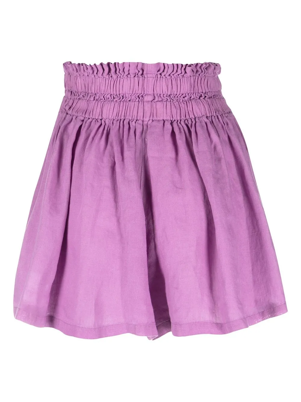 120% Lino Shorts met elastische taille - Paars