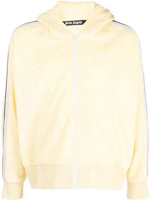Palm Angels stripe-detail zip-up hoodie