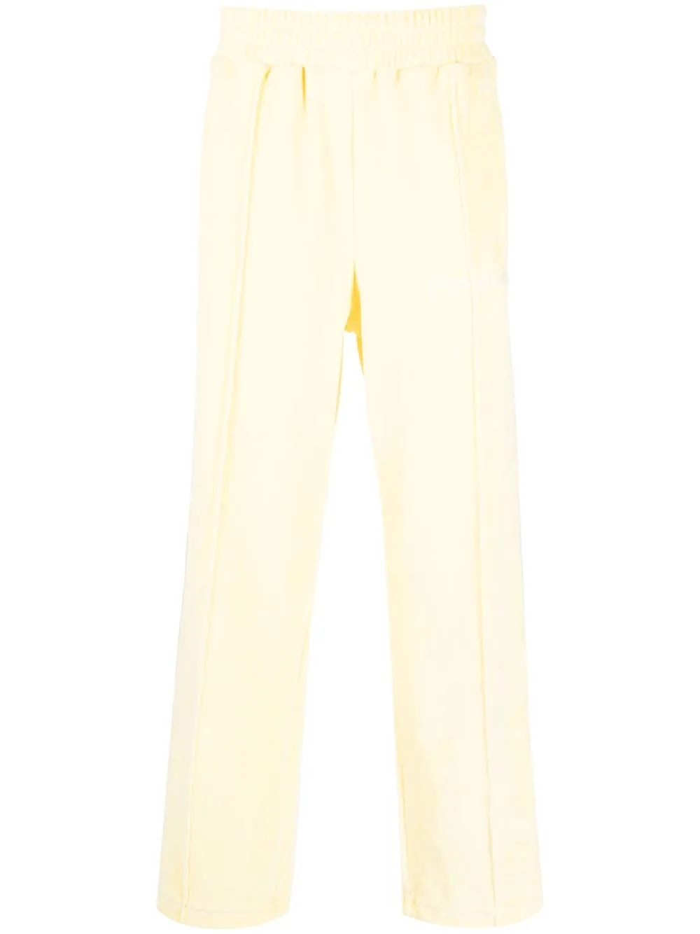 Palm Angels Stripe-detail Chenille Track Pants In Gelb