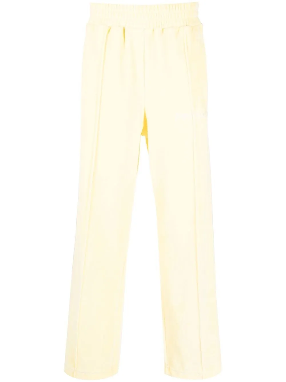 Palm Angels Stripe-detail Chenille Track Pants In Yellow