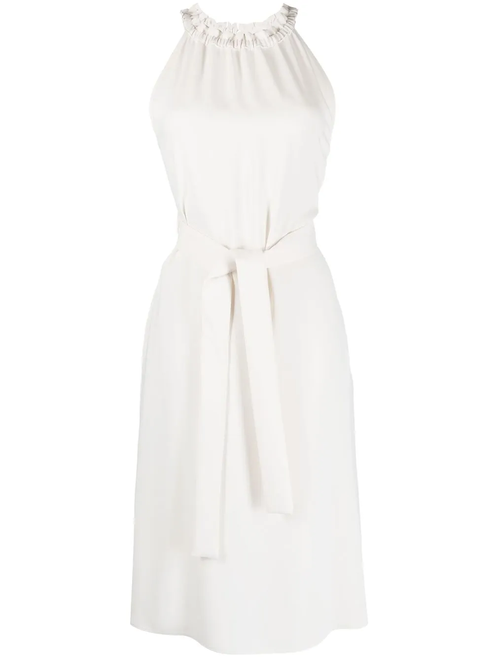 P.a.r.o.s.h Belted Waist Dress In 白色