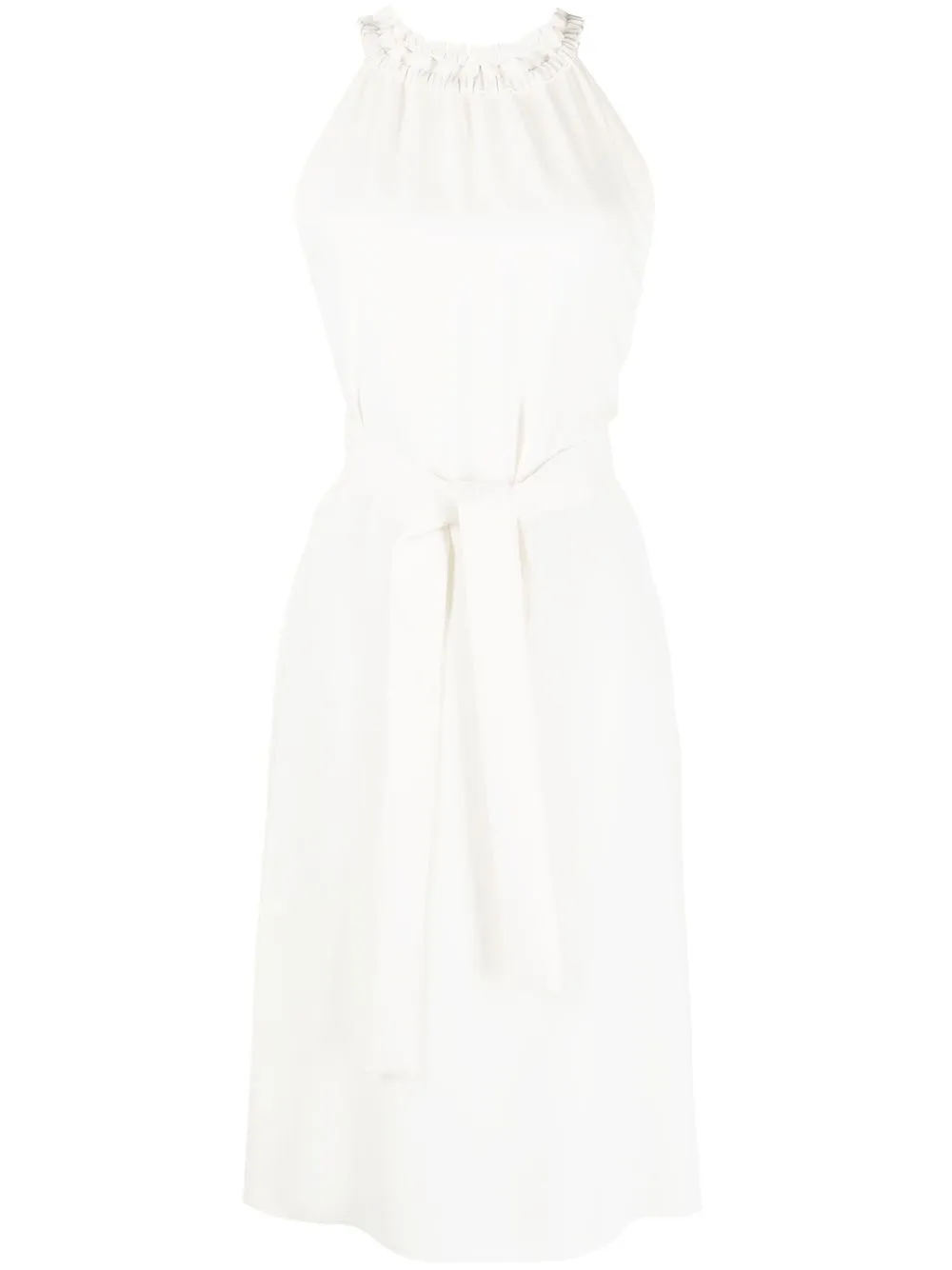 

P.A.R.O.S.H. belted waist dress - White