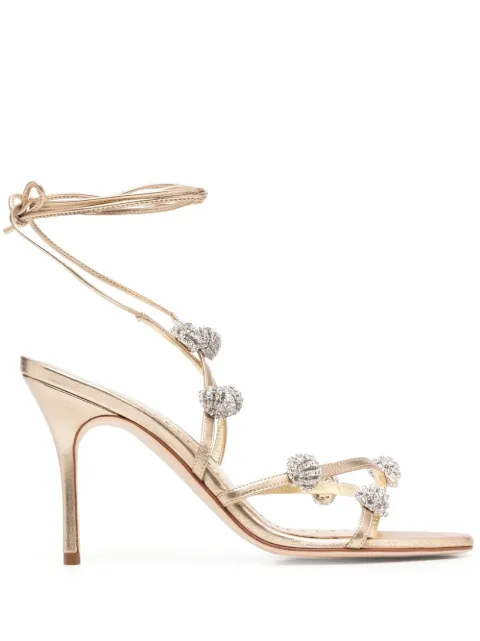 Manolo Blahnik Elsaka crystal-embellished strappy sandals