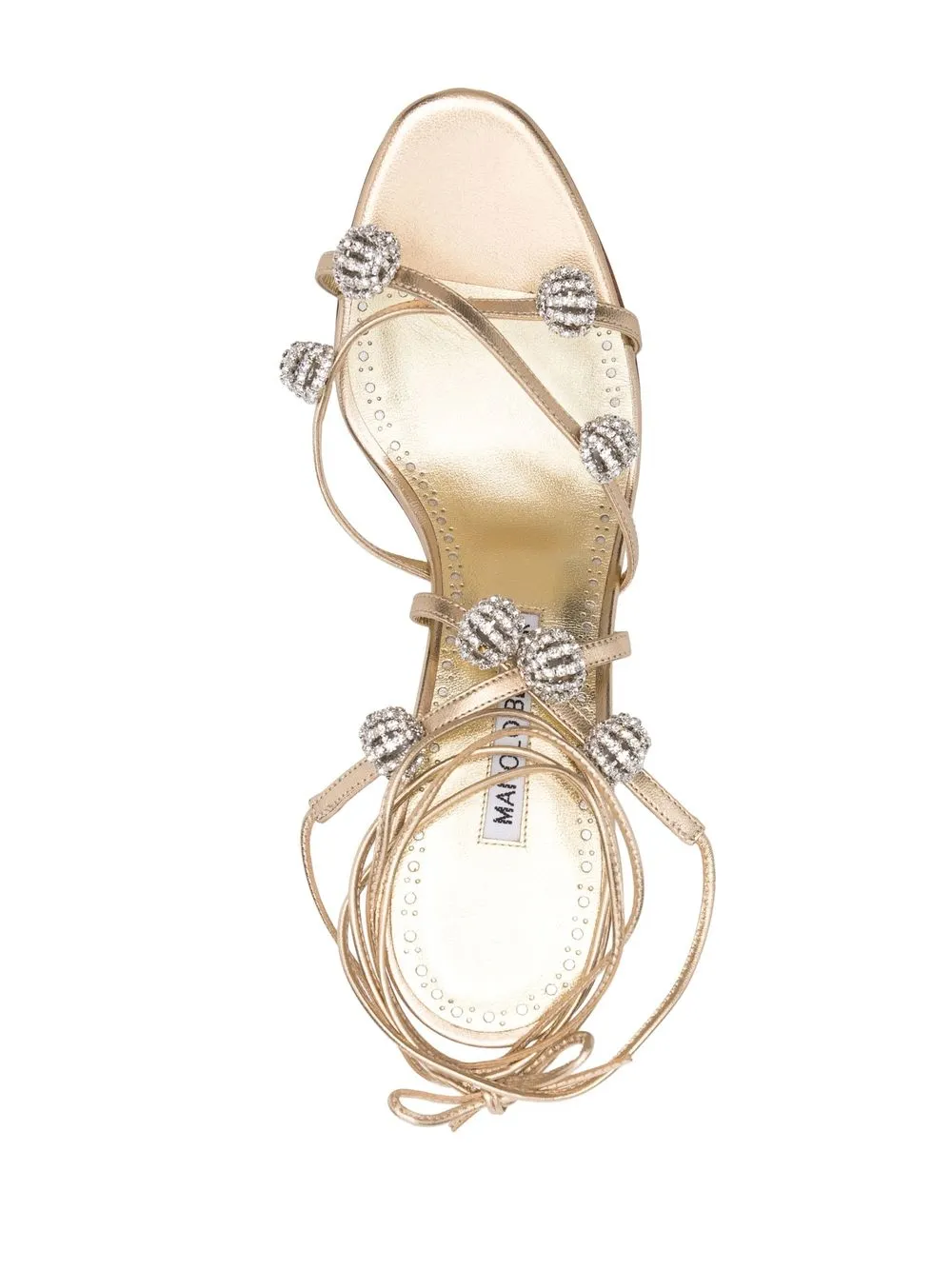 Manolo Blahnik Sandalen met bandjes Goud