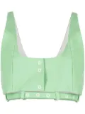 GANNI Suiting crop top - Green