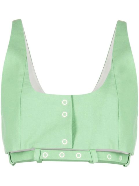 GANNI Suiting crop top Women