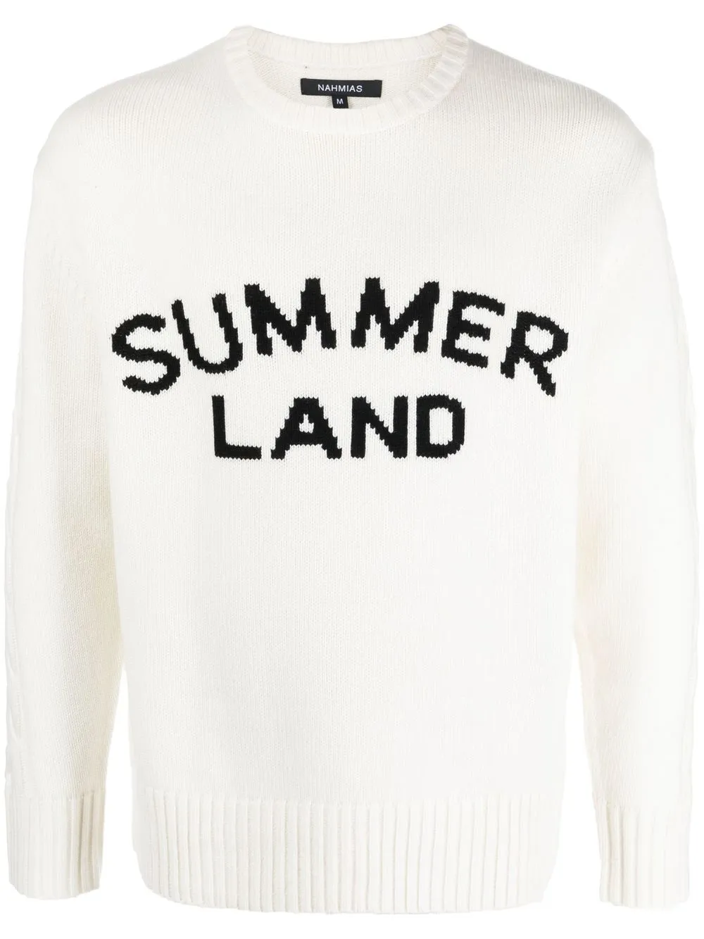 

Nahmias intarsia-knit logo jumper - White